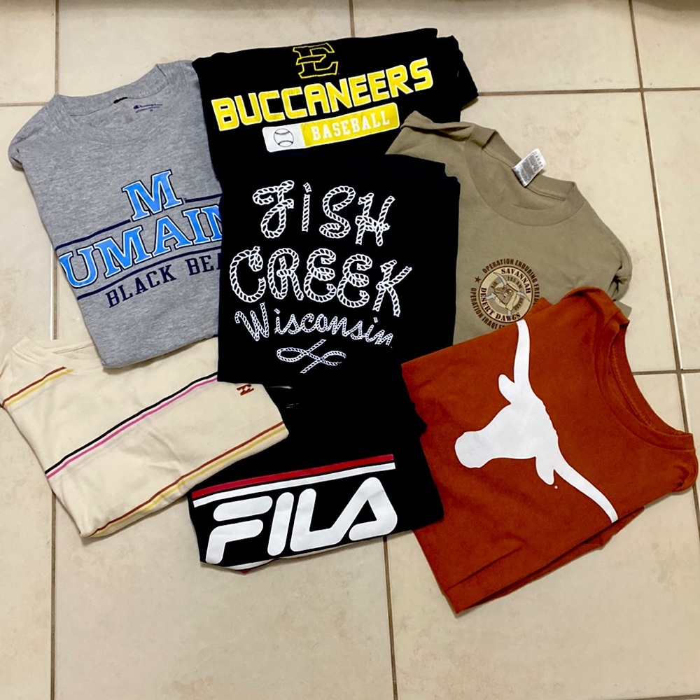 bundle of thrifted tees